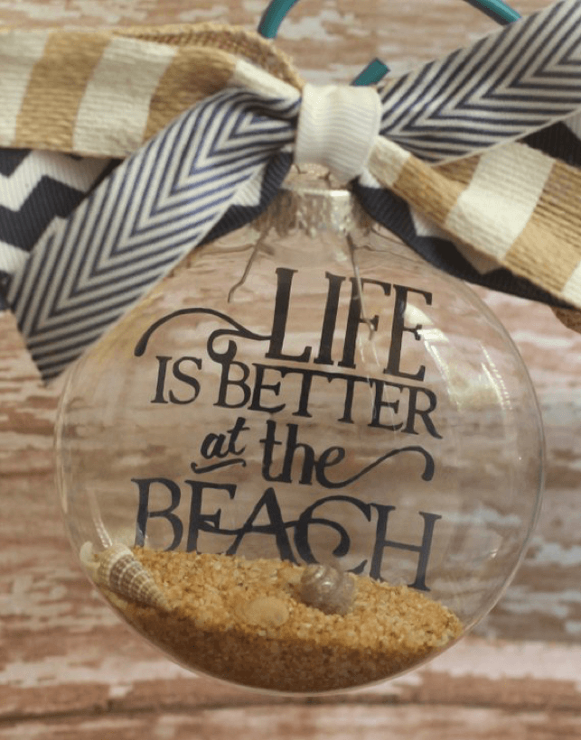 life is better on the beach ornament