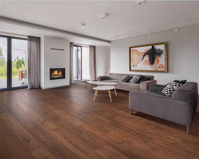 Revwood wood flooring in minimalistic living room