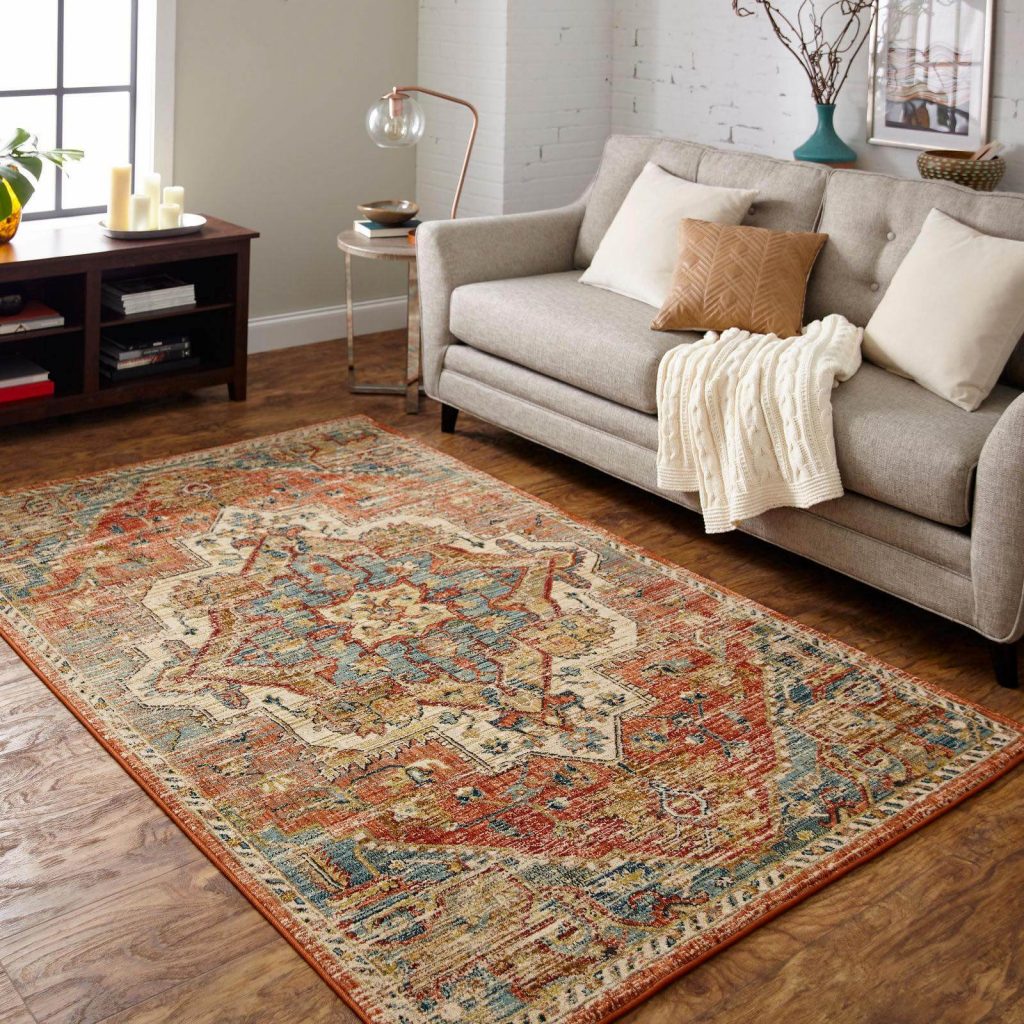 Karastan Kasbar area rug in living room