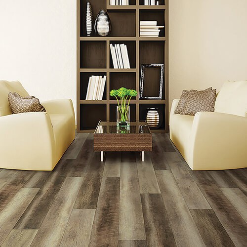 Luxury vinyl tile in living room | Dolphin Carpet & Tile
