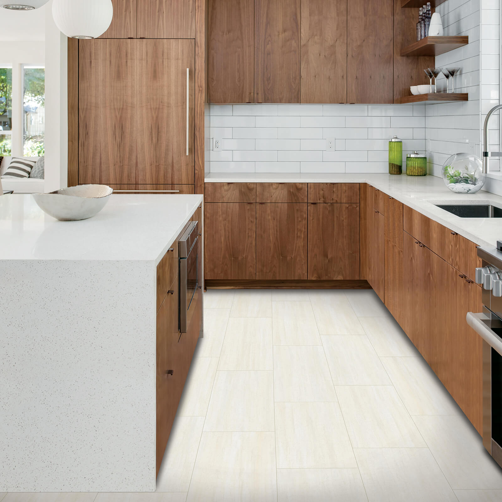 White tiles for kitchen | Dolphin Carpet & Tile