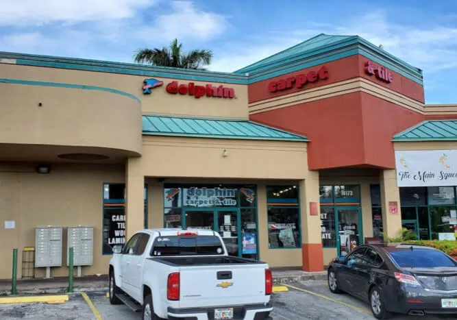 Aventura Miami, FL Store front | Dolphin Carpet & Tile