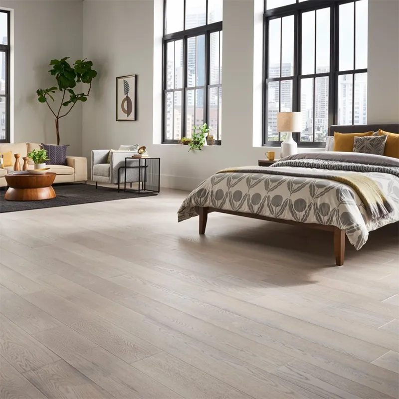 Laminate flooring in bedroom loft
