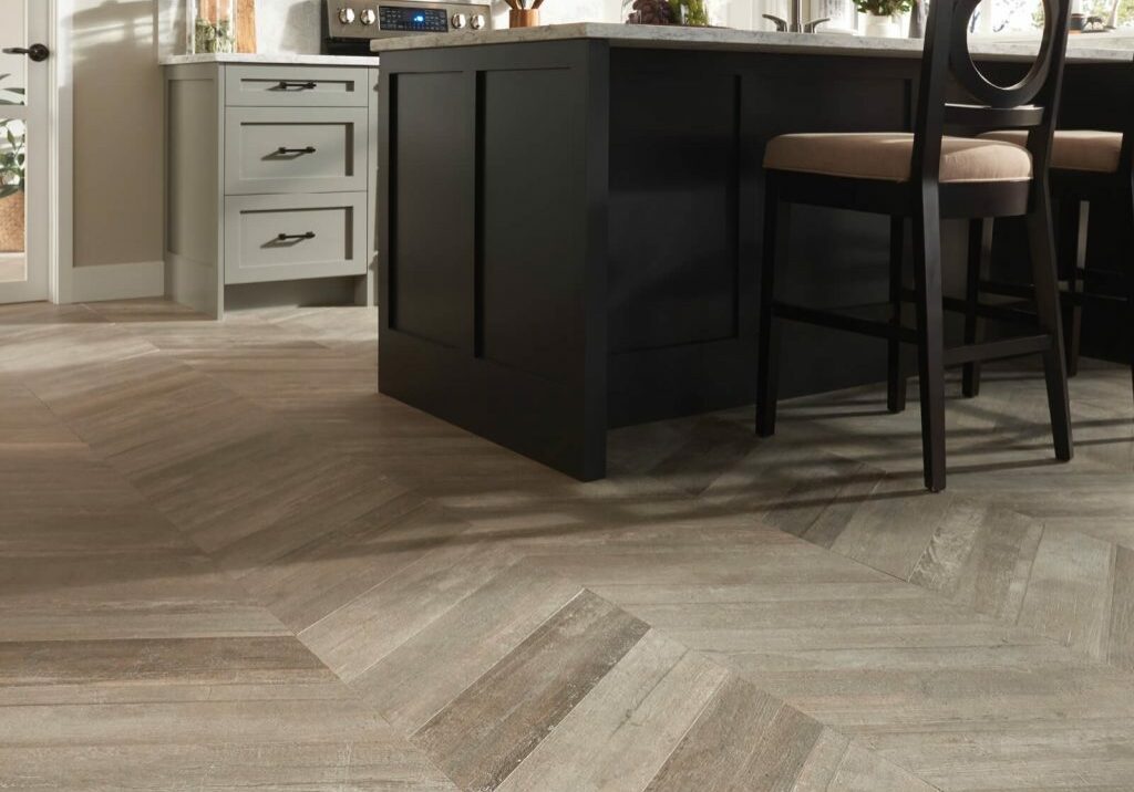 Glee chevron tile flooring | Dolphin Carpet & Tile