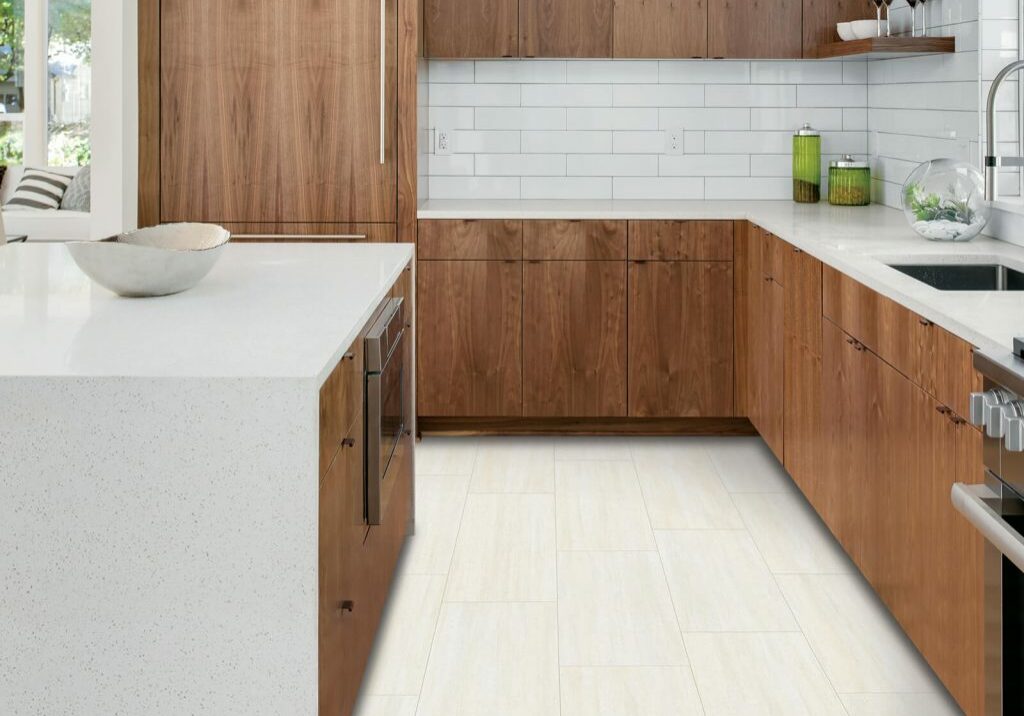 Kitchen white tiles | Dolphin Carpet & Tile