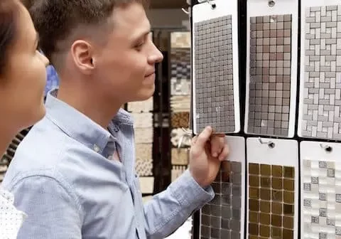 customer-browsing-mosaic-tile-2 Shopping at store | Dolphin Carpet & Tile
