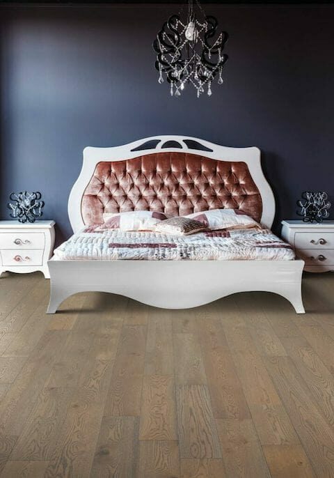 Engineered hardwood floors in master bedroom
